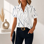 Freya abstract print blouse – image 3
