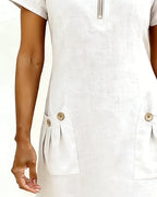 Noor midi dress with zip pockets – image 14
