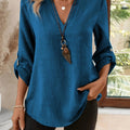 Julia refined v neck blouse – image 13