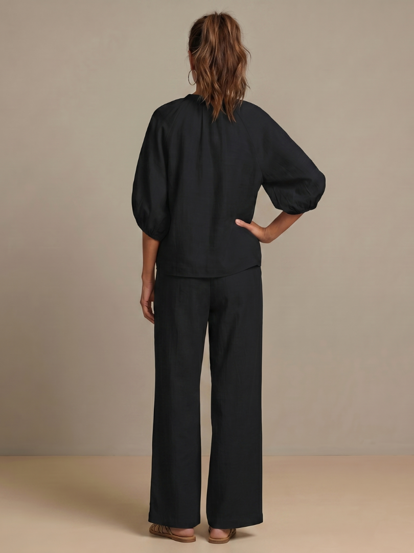 Helena two piece zip front wide leg set – image 22