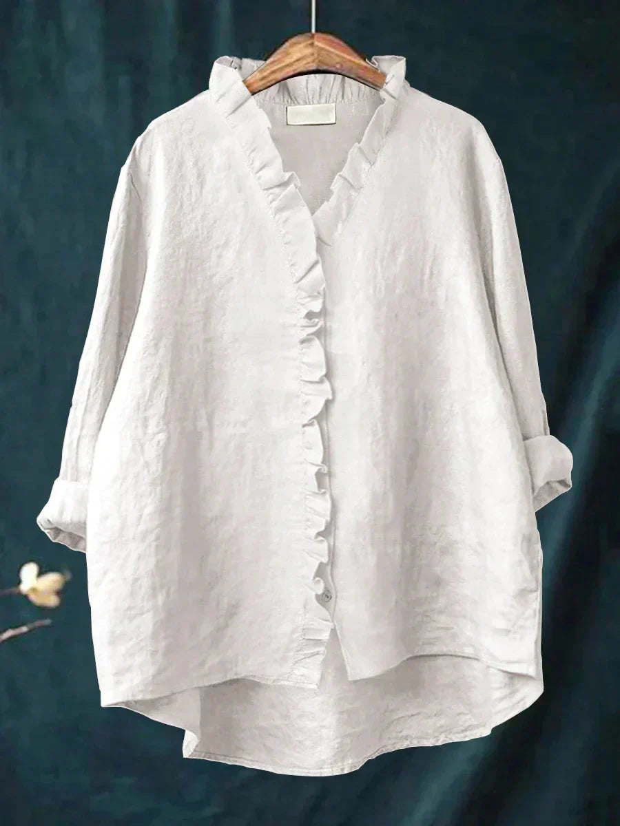 Diana ruffle v neck blouse – image 2