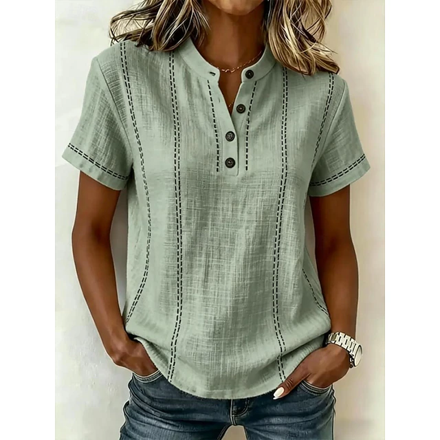 Emery striped short sleeve blouse