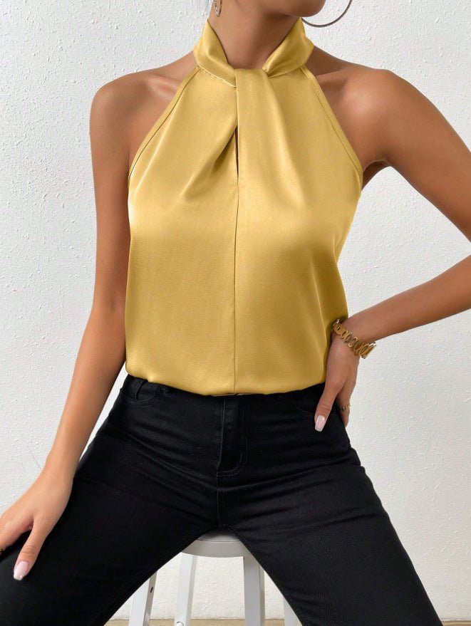 Natalie satin halter neck top – image 8