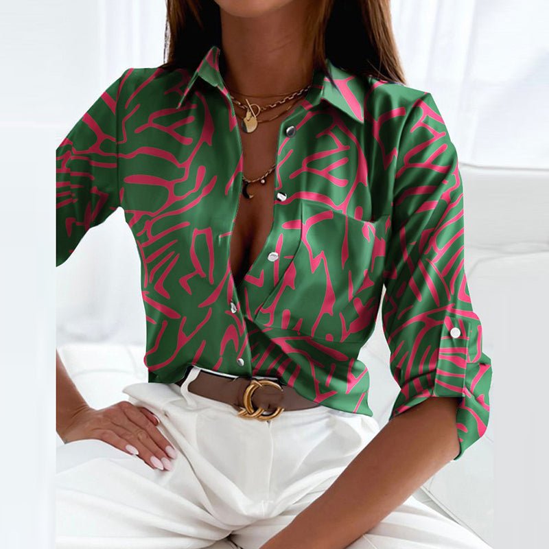 Jessie collared printed blouse – image 17