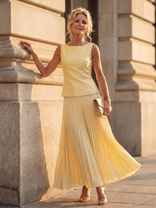 Angelina two piece bodice and pleated skirt set