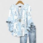 Caroline ruffle sleeve floral blouse – image 7
