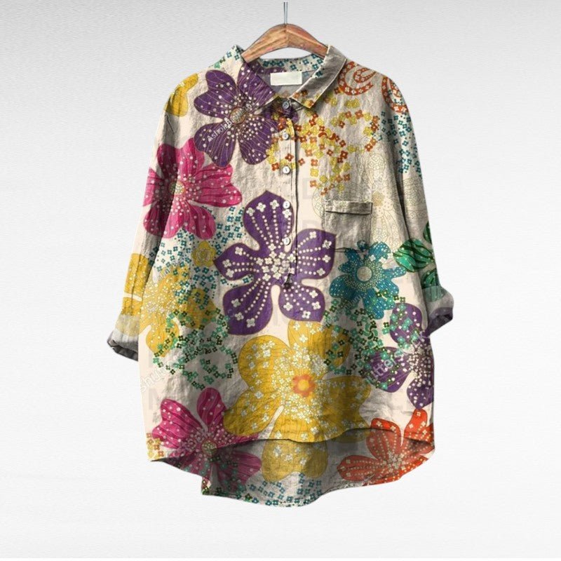 Catalina printed long sleeve blouse – image 5