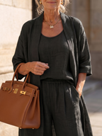 Adriana three piece relaxed top and wide leg set – image 16