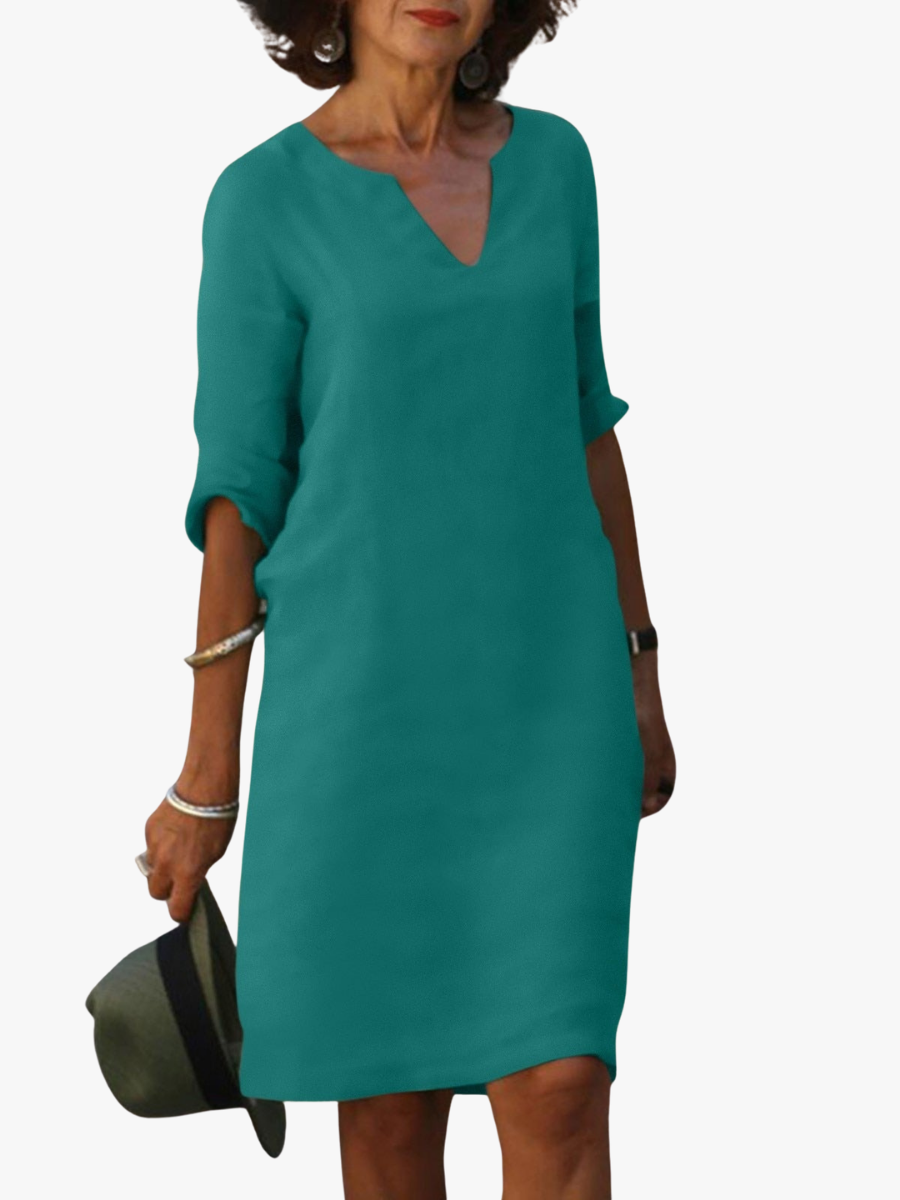 Lea three quarter sleeve dress