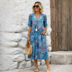 Skye summer dress in red