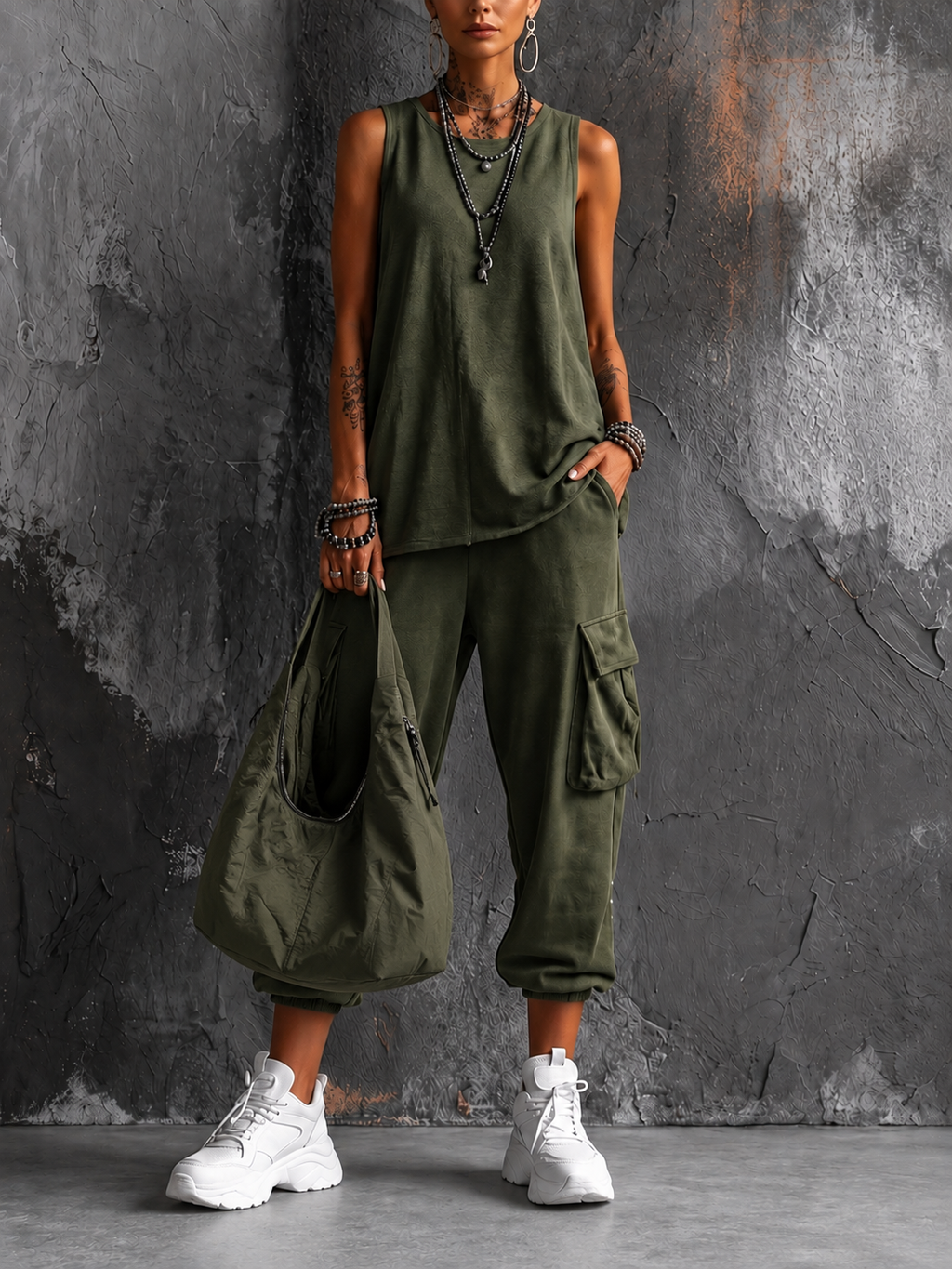 Nadine two piece fluid wide leg set
