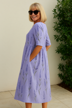 Bettina botanical flowing midi dress