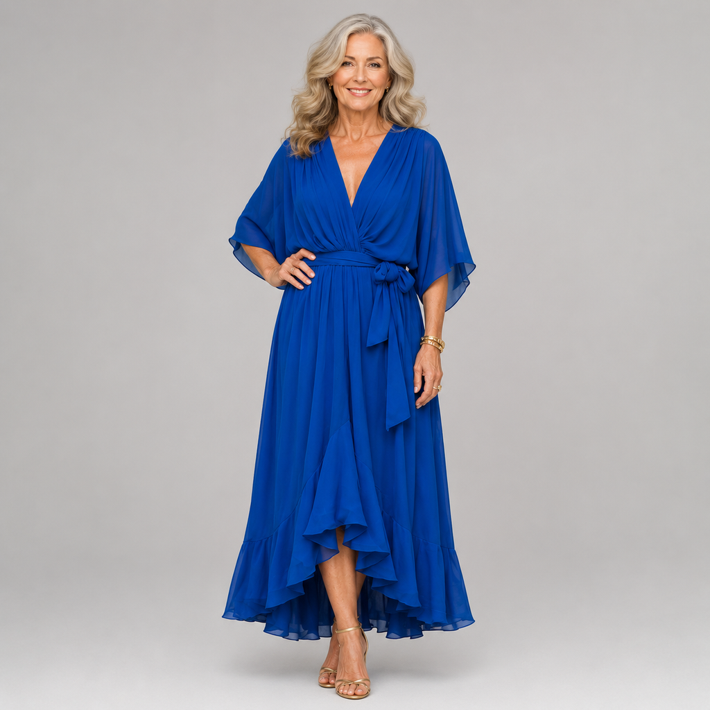Giselle draped maxi dress – image 2