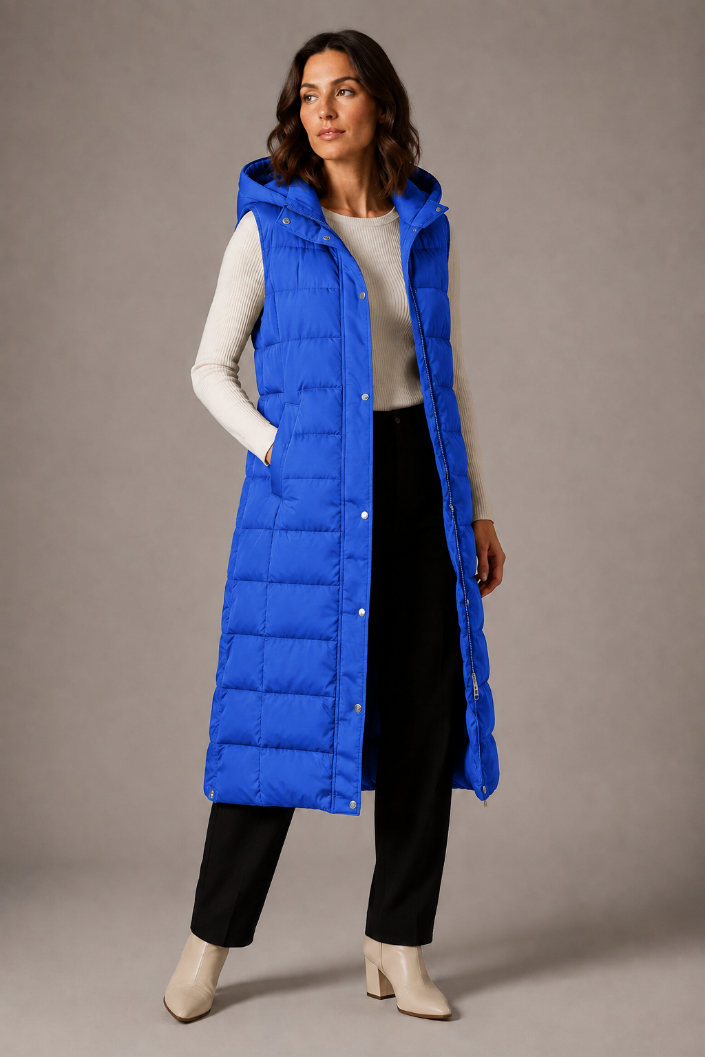 Carys | Graceful Longline Padded Gilet
