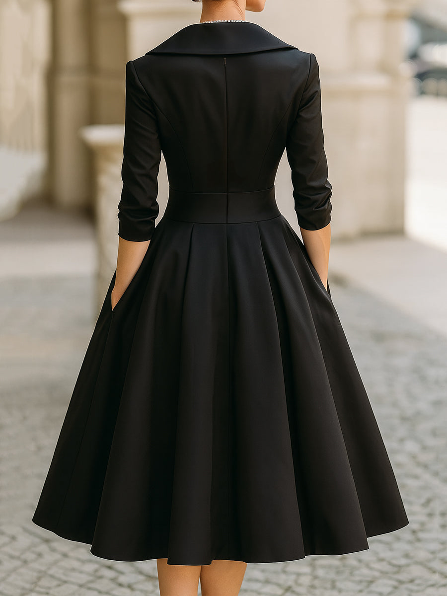 Lark A-line wrap midi dress