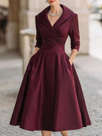 Lark A-line wrap midi dress