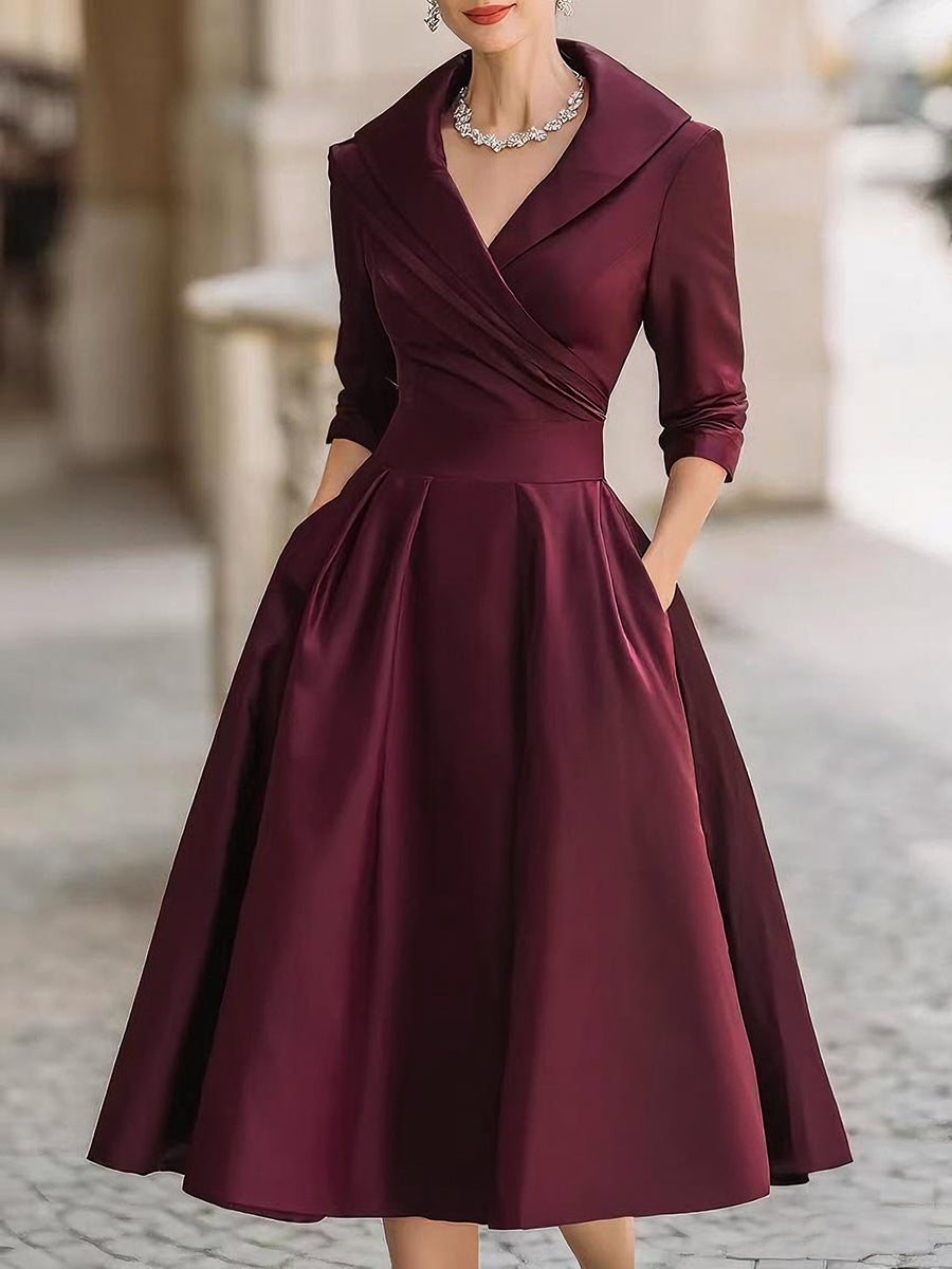 Lark A-line wrap midi dress