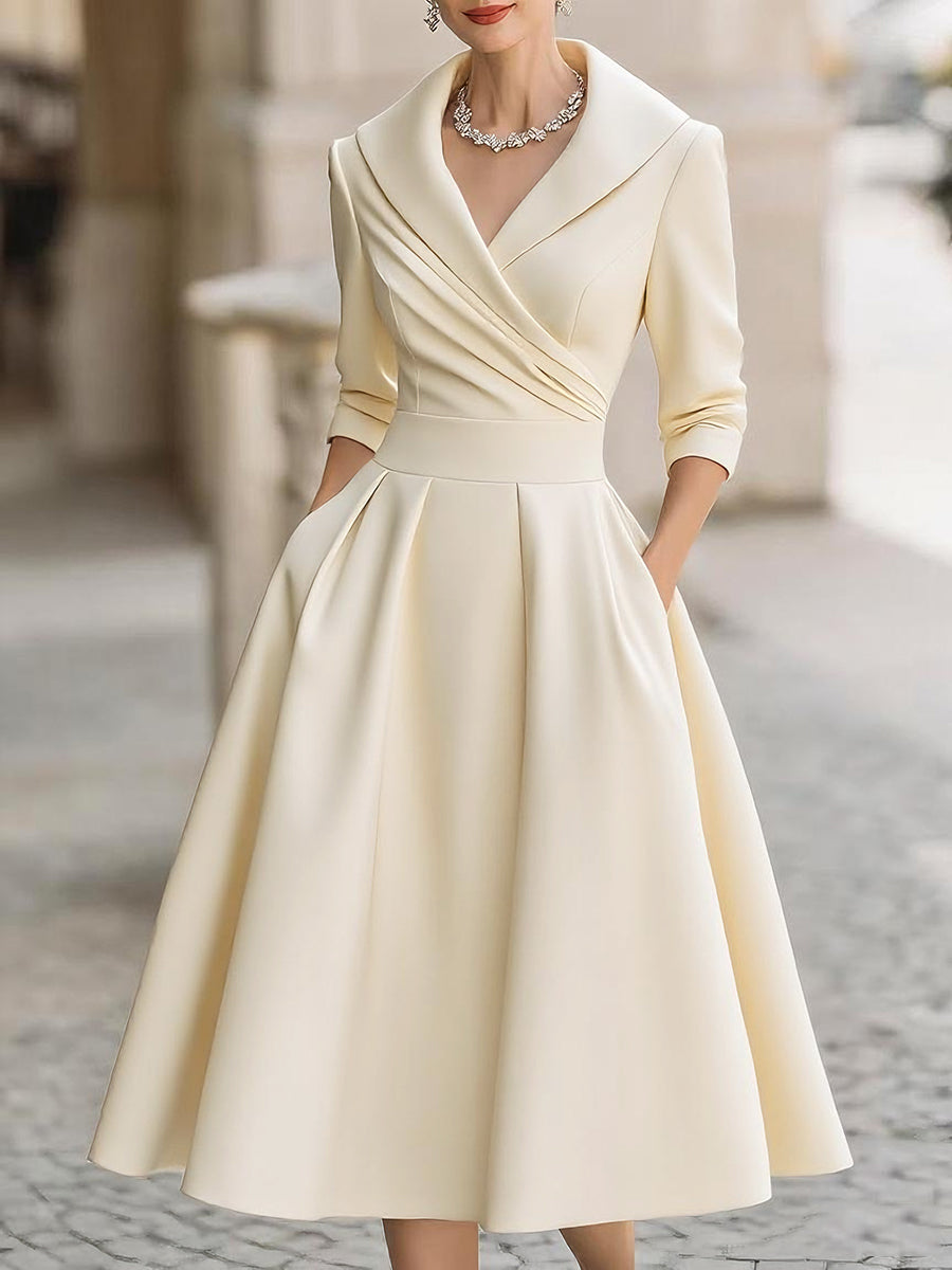Lark A-line wrap midi dress