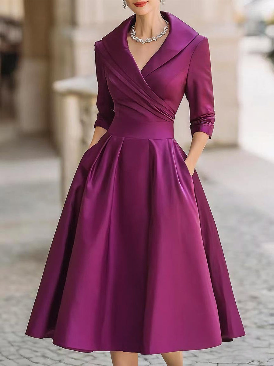 Lark A-line wrap midi dress