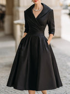 Lark A-line wrap midi dress