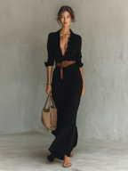 Xanthe linen shirt maxi dress – image 7