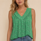 Nadia sleeveless flowy top in white