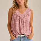 Nadia sleeveless flowy top in green