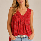 Nadia sleeveless flowy top in blue