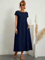Doriane pleated midi dress