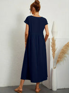 Doriane pleated midi dress