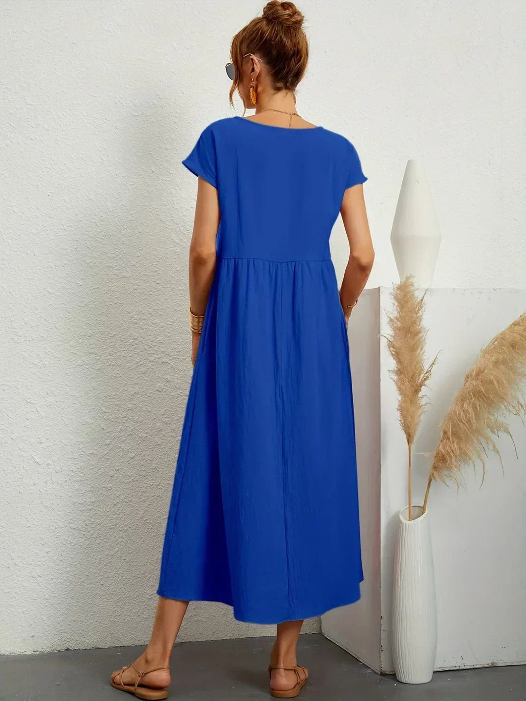 Camille pleated midi dress – image 24