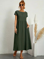 Camille pleated midi dress – image 4