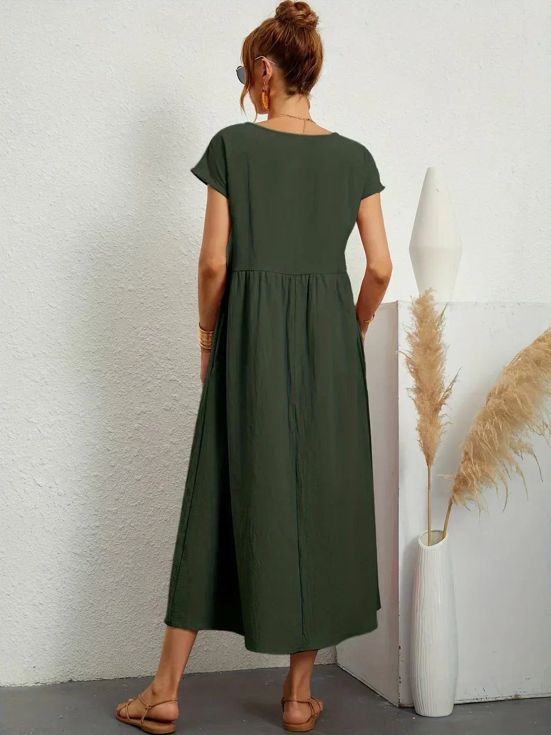 Camille pleated midi dress – image 22