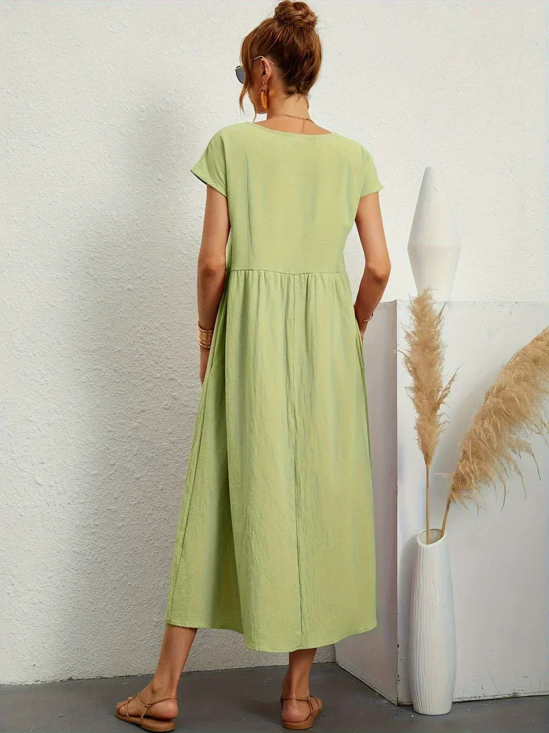 Camille pleated midi dress – image 20