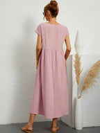 Doriane pleated midi dress