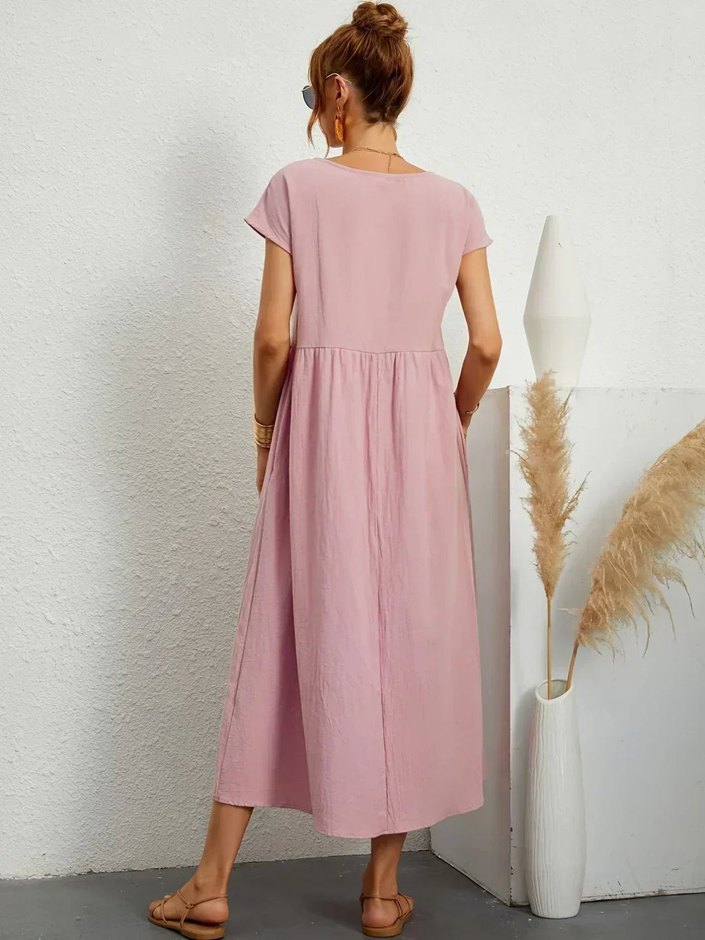 Camille pleated midi dress – image 30