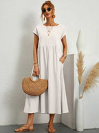 Doriane pleated midi dress