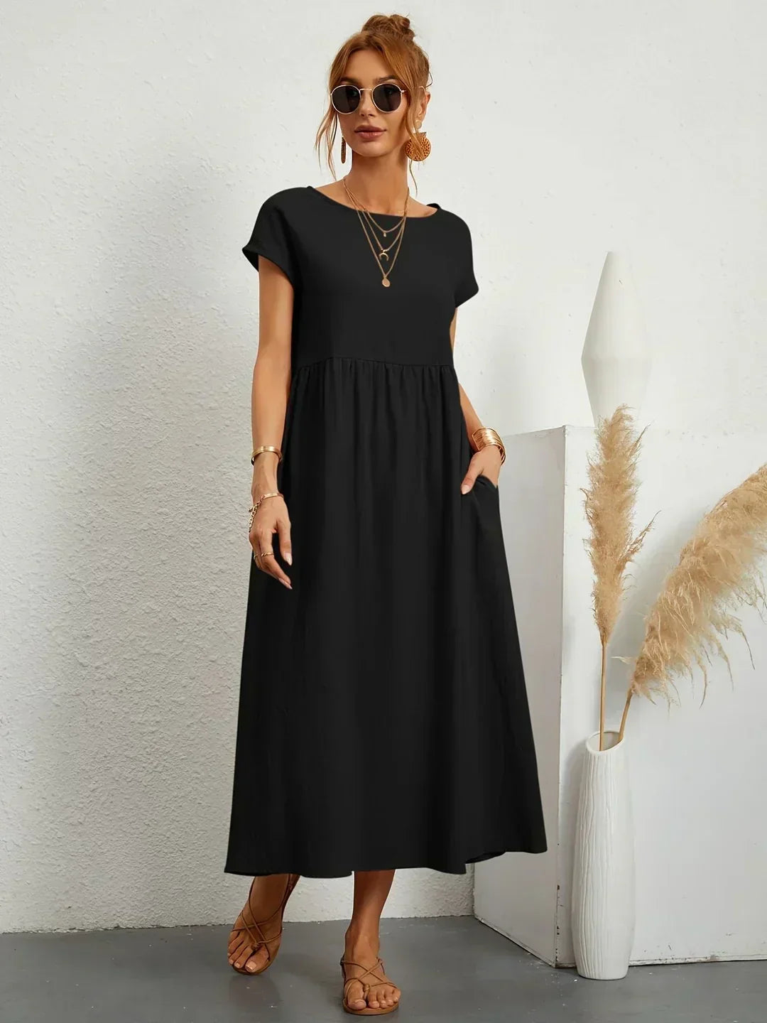 Camille pleated midi dress – image 5