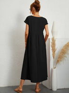 Doriane pleated midi dress