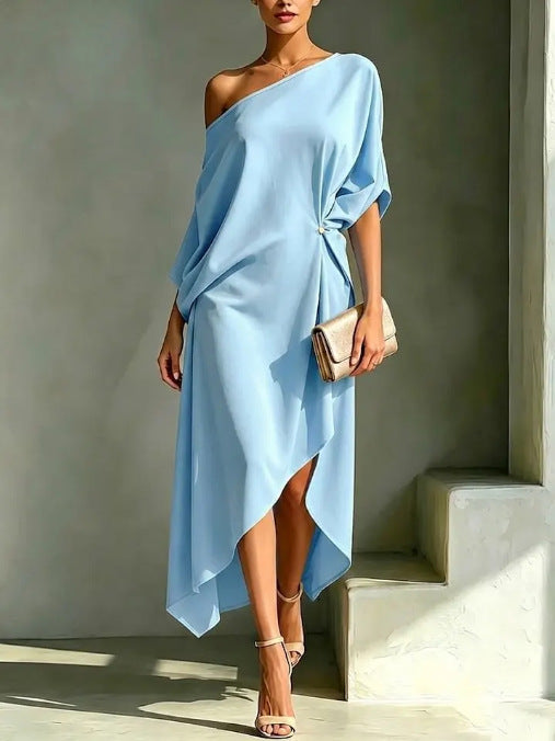 Beatrice asymmetric fluid maxi dress – image 3