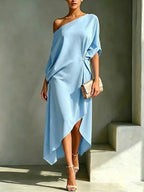 Beatrice asymmetric fluid maxi dress – image 3