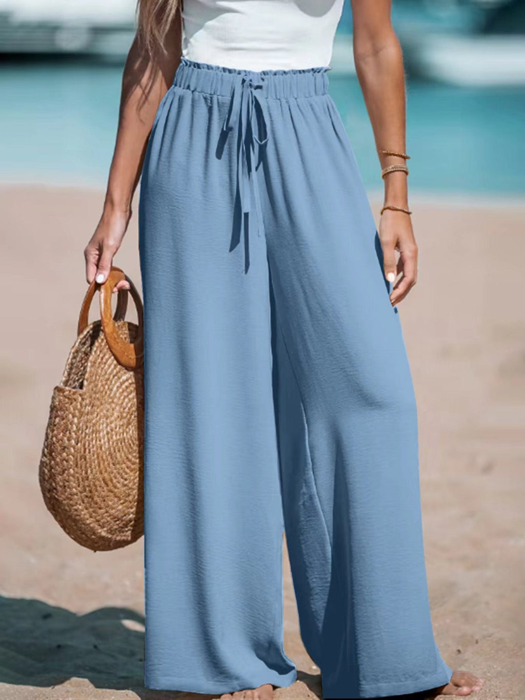 Genevieve | Stylish Wide Leg Trousers