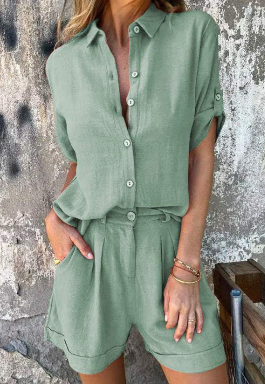 Manon two piece short linen set – image 7