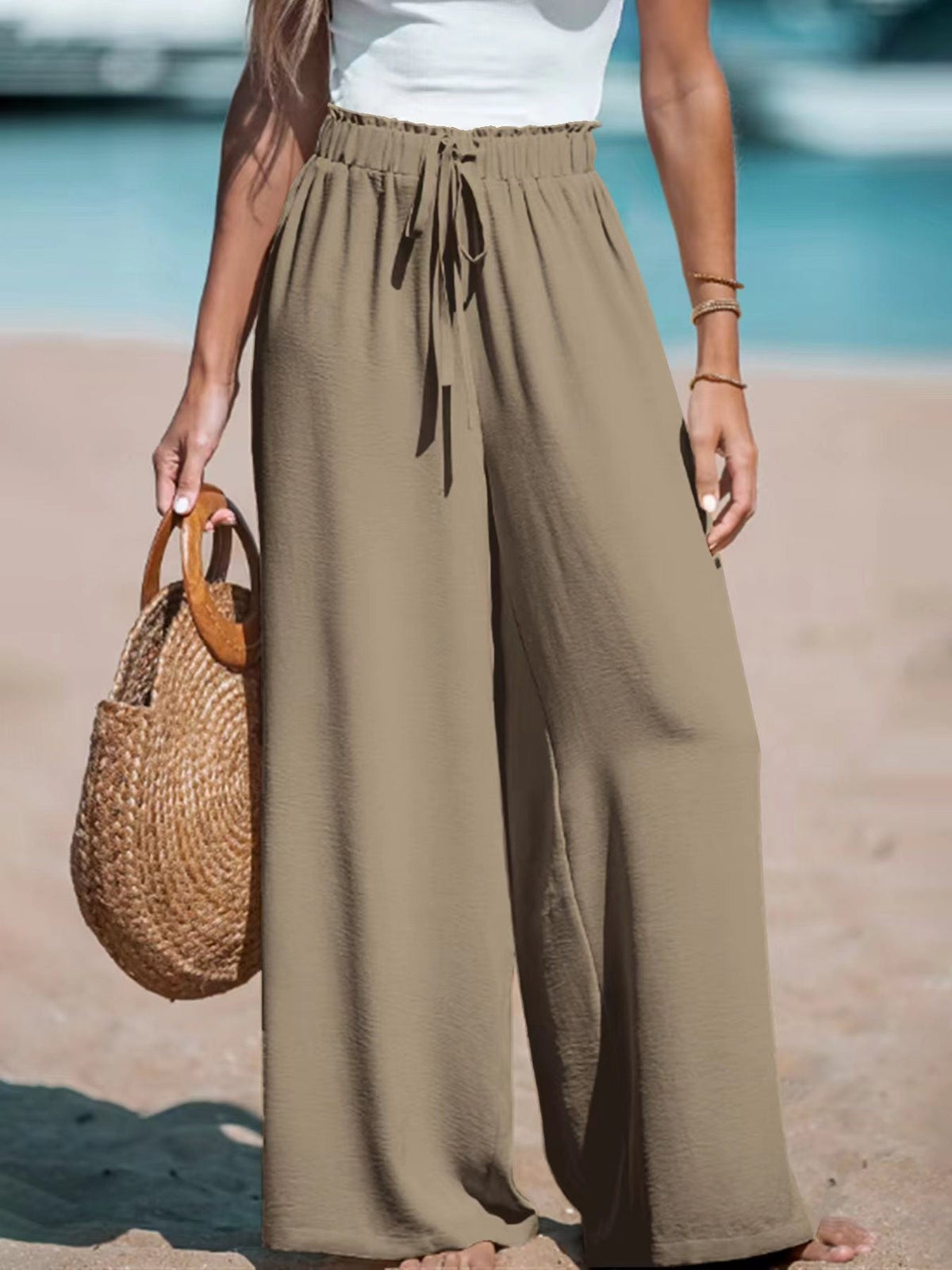 Genevieve | Stylish Wide Leg Trousers