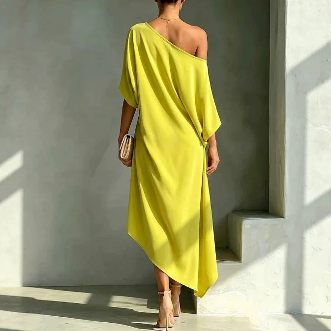 Beatrice asymmetric fluid maxi dress – image 7