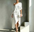 Beatrice asymmetric fluid maxi dress – image 5