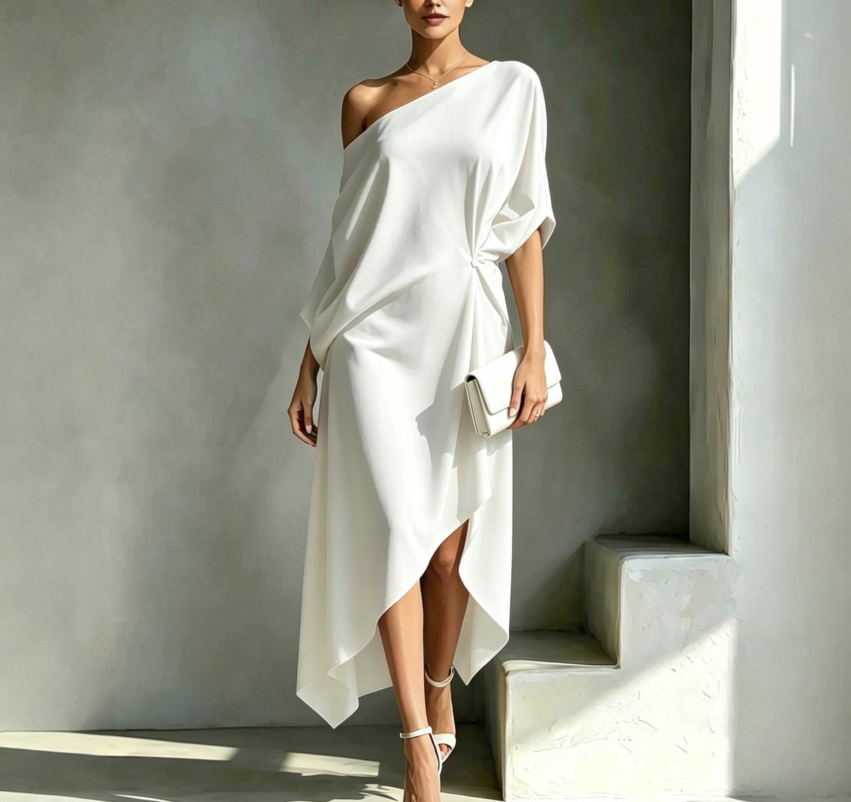 Beatrice asymmetric fluid maxi dress – image 5