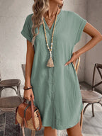 Elodie v neck shirt dress – image 8