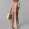 Nele vintage V neck maxi dress