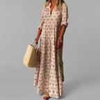 Nele vintage V neck maxi dress